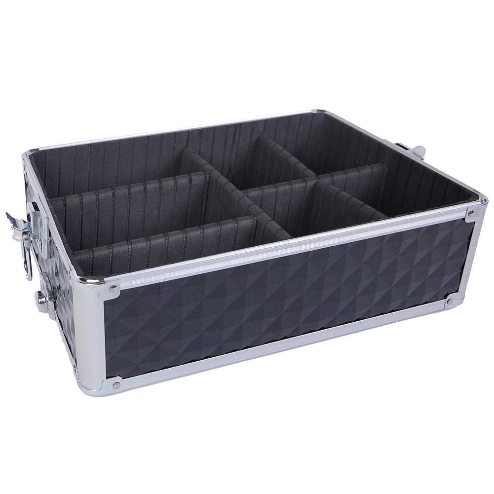 Trolley Makeup 4in1 Valigetta Nero Trucco Estetista Beauty Case Ruote Staccabili