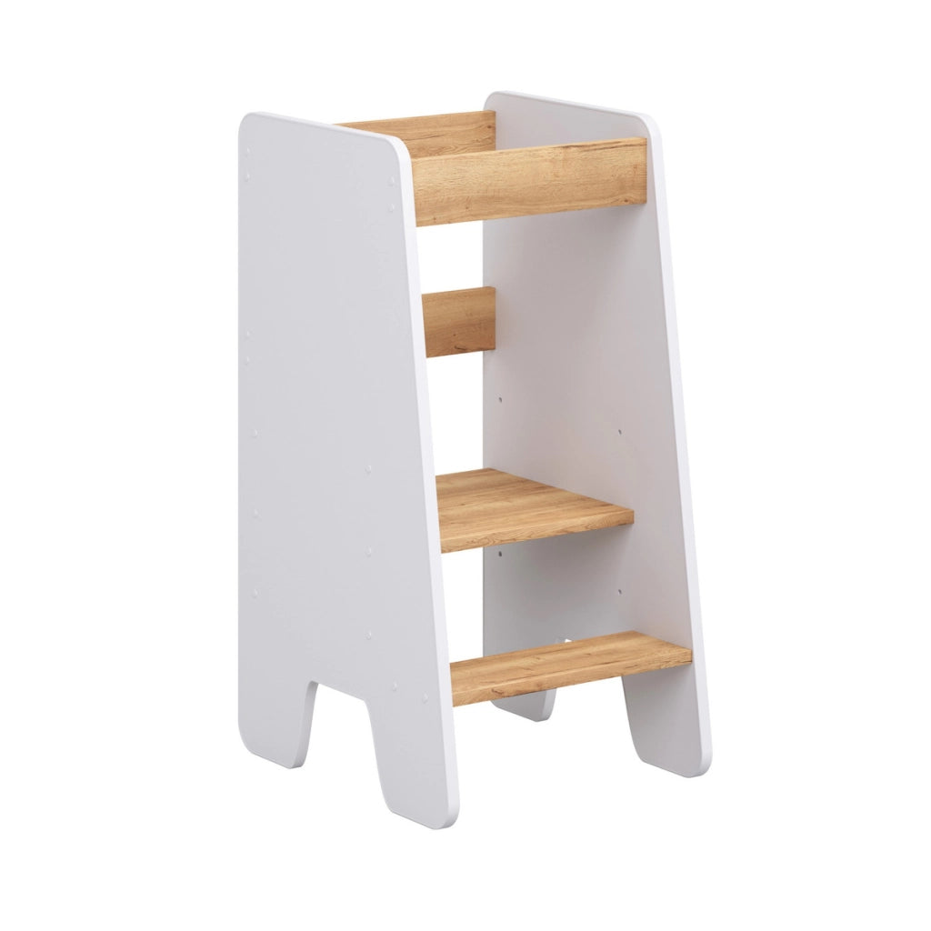 Torre Montessoriana Kitchen Helper Bianco e Quercia