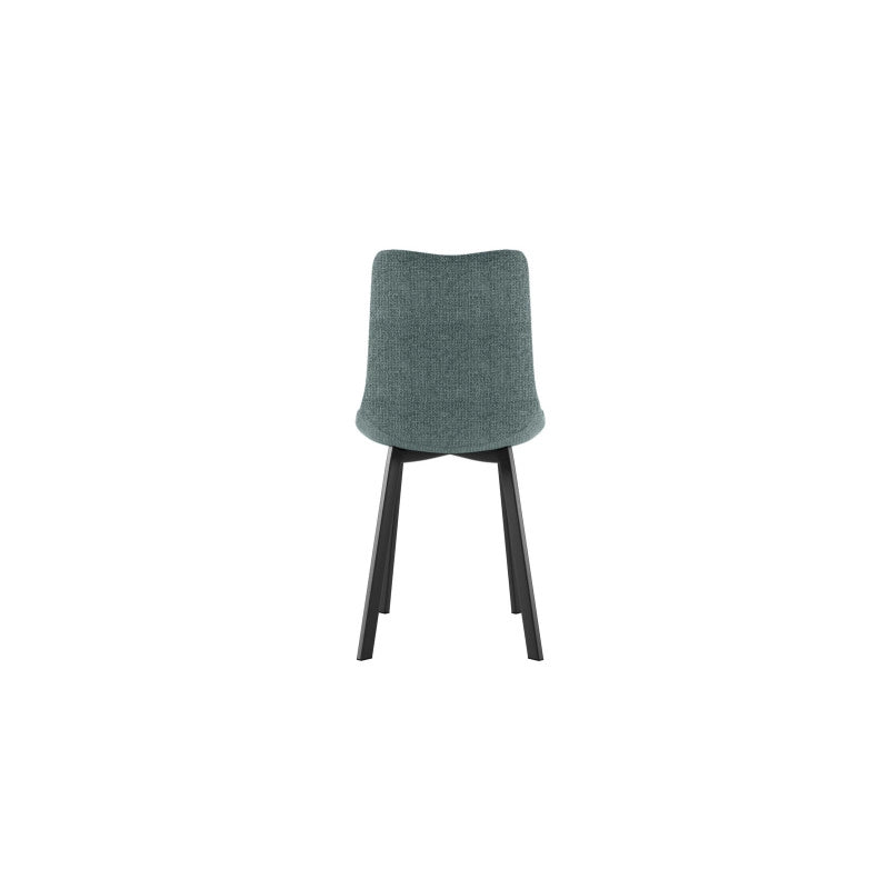 Sedia rivestita in tessuto easy-clean Gambe in metallo verniciato Iris 45cm X 56cm H 86cm Stones