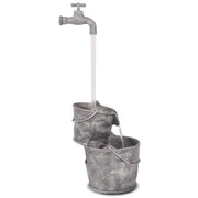 Fontana Decorativa con Rubinetto e Secchi in Poliresina CFW9876119