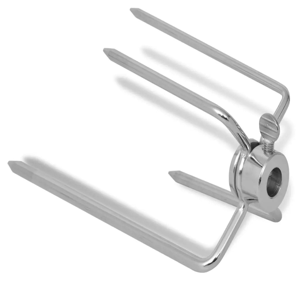 Barbecue forche per spiedo 2 pezzi in acciaio cod mxl 47589