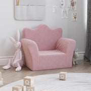 Divano per Bambini-Sofa-Divanetto Rosa in Morbido Peluche 522880