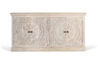 Credenza a quattro ante realizzata a mano in legno di mango