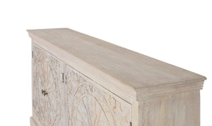 Credenza a quattro ante realizzata a mano in legno di mango