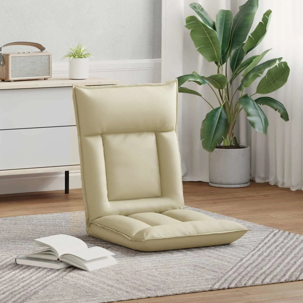 Sedia a pavimento regolabile Crema Similpelle