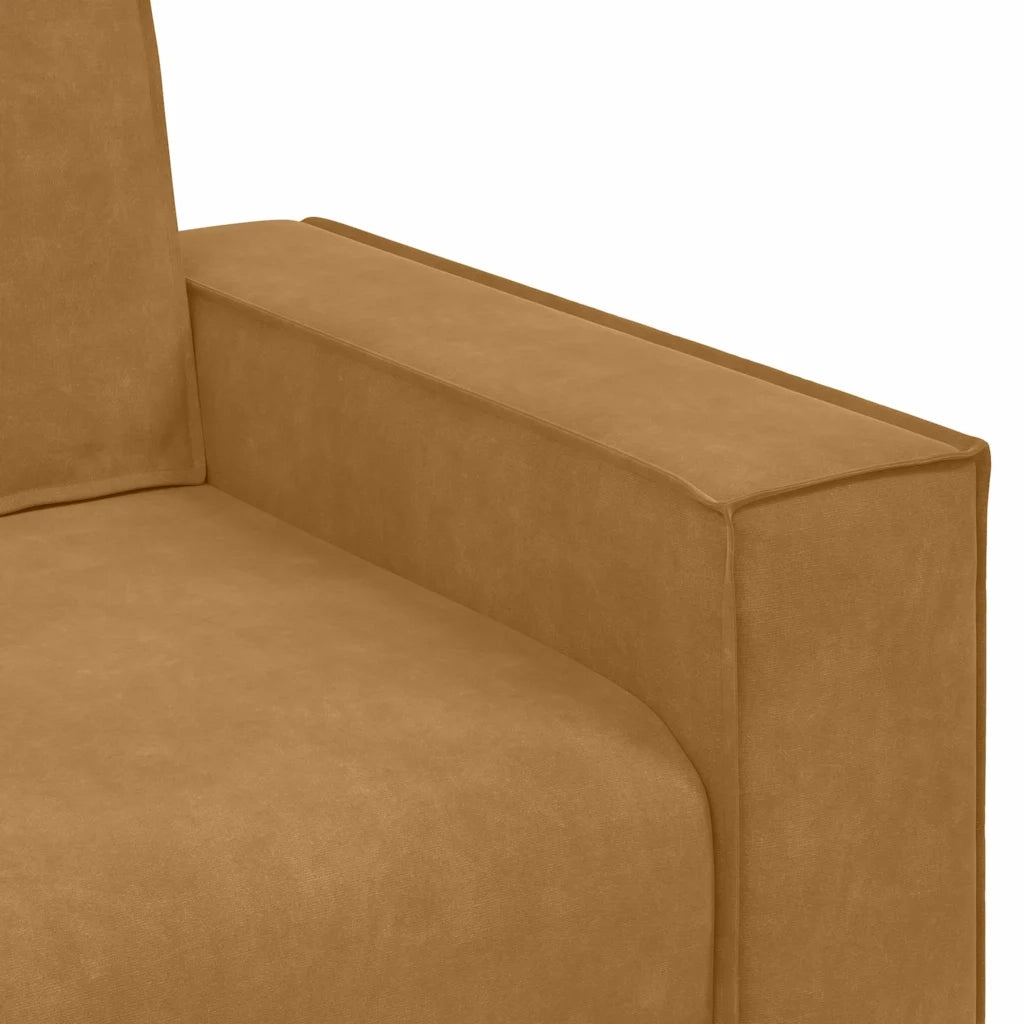vidaXL Divano a 2 Posti marrone 120 cm in Velluto