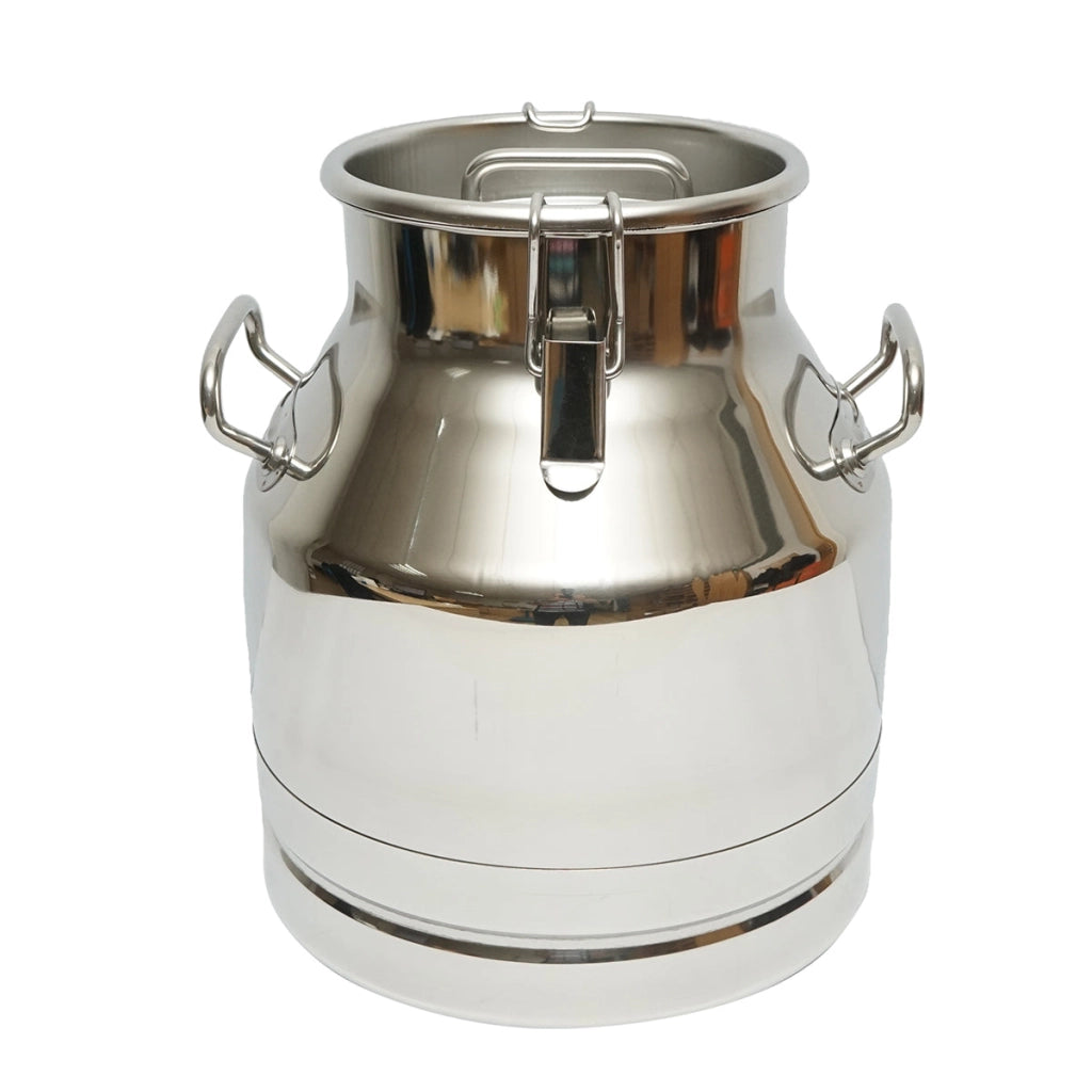 Brocca per latte in acciaio inox con coperchio, mungitrice per mucche da 20 litri Breckner Germany