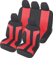 Set di Sterzo Universale a 9 pezzi in Poliestere Rosso per Auto