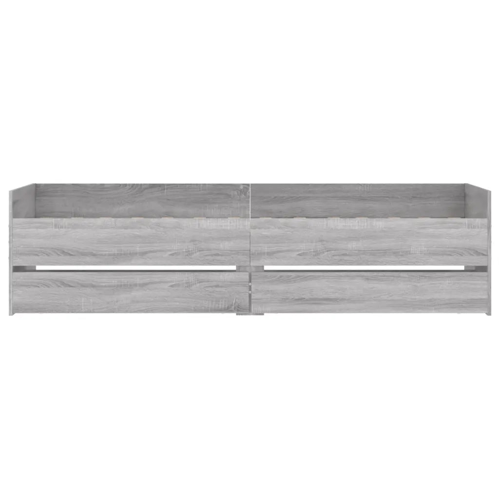 Letto singolo | Letto per adulti | Giroletto con Cassetti Grigio Sonoma 90x200 cm