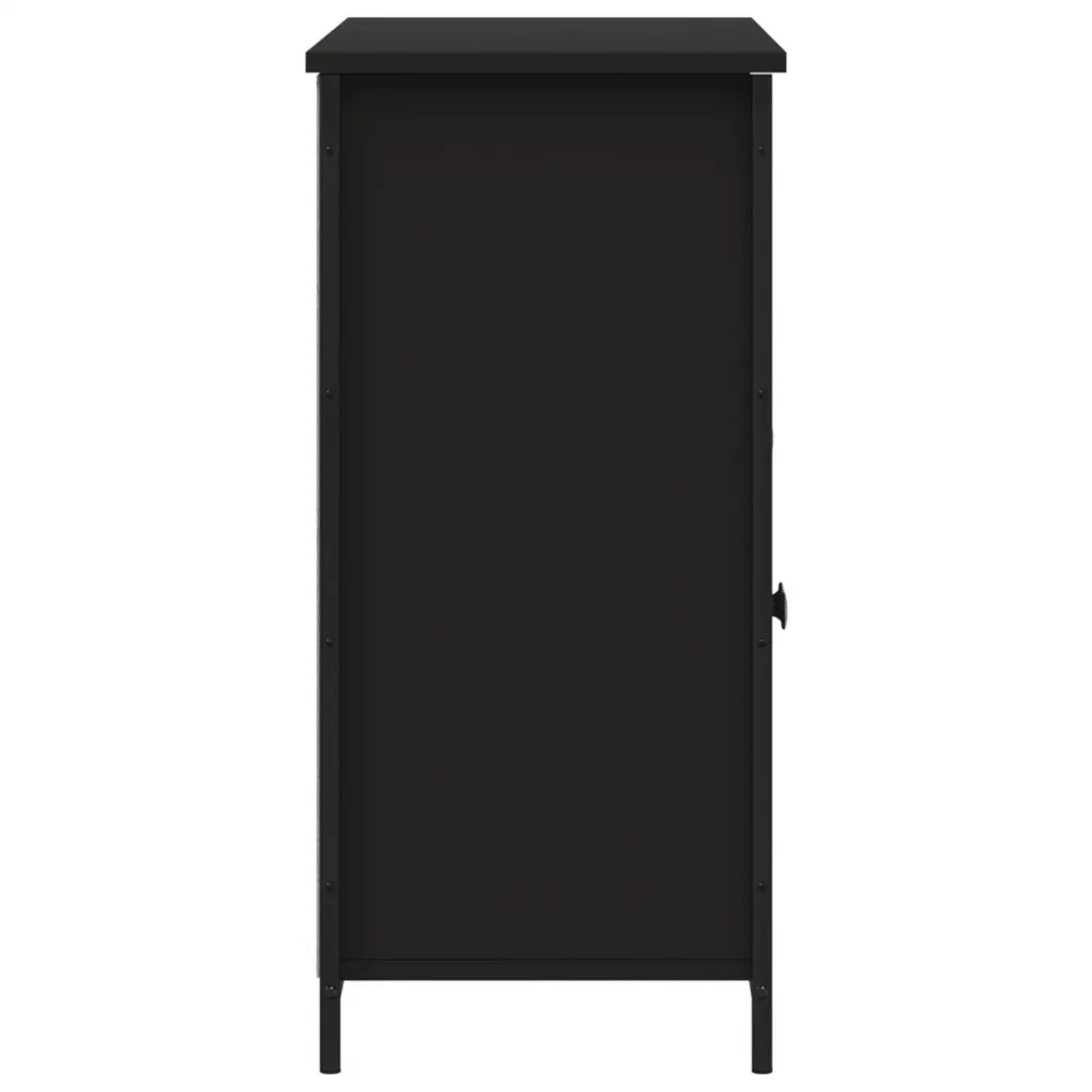 Credenza Nera 100x35x75 cm in Legno Multistrato 835509