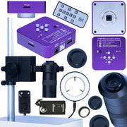 Set Microscopico Puppis Pink Pro 4 in 1 – Camera 51MP HDMI USB, Obiettivo 100x, Piattaforma 50mm/40mm