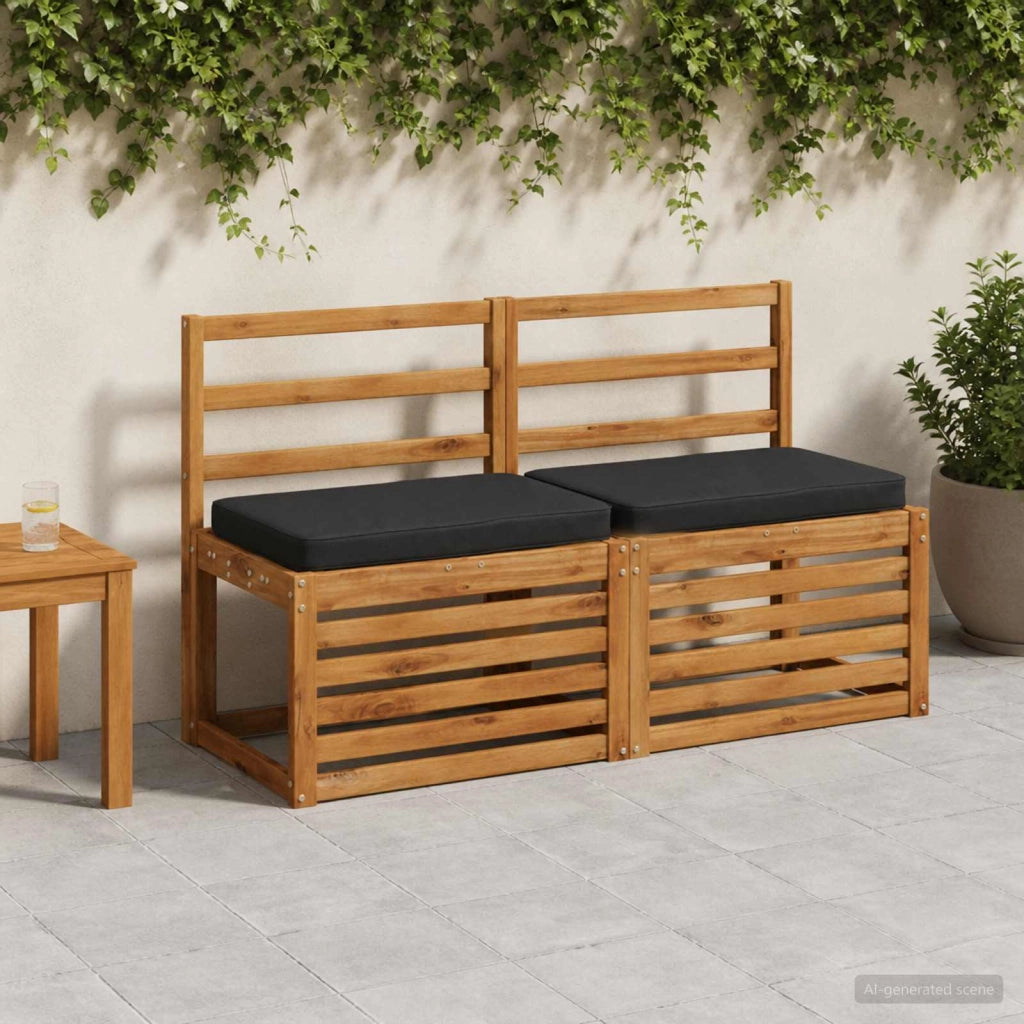 Cuscino per Panchina a 1 Pezzo VUGHT 100% Poliestere Nero 951008
