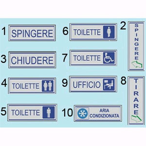Etichette adesive segnaletiche A - 10 - Aria Condizionata Conf. 10 Pz