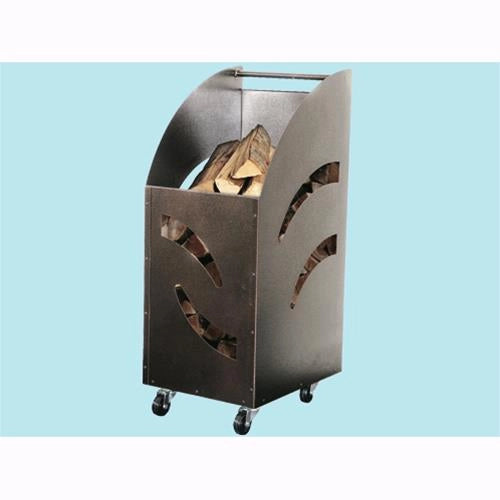 Portalegna Mod.Tank In Ferro Battuto Verniciato Con Ruote 32x42xh80cm  -601