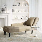 Sdraio con Cuscino e Bracciolo Destro Similpelle Grigio Chiaro CFW6409025