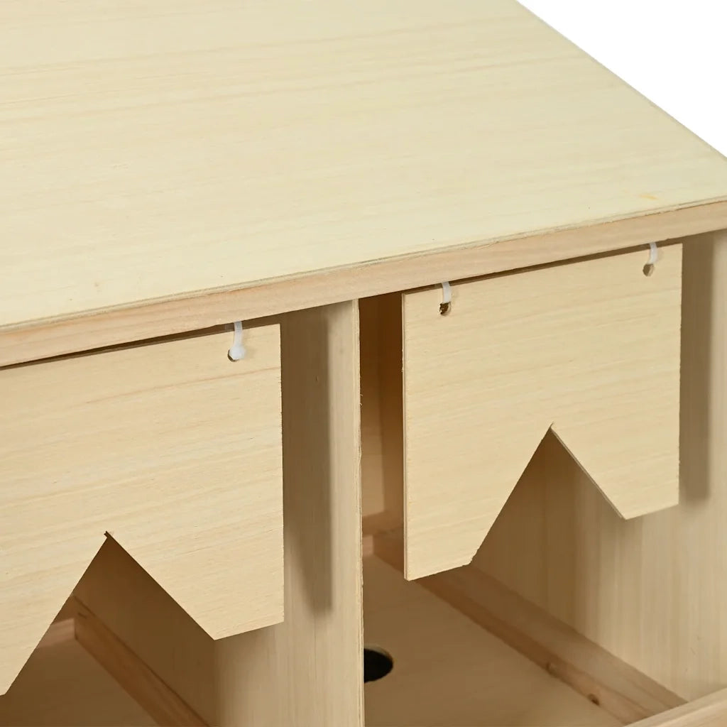 Casetta Cova per Galline 3 Scomparti 93x40x65 cm Legno di Pino