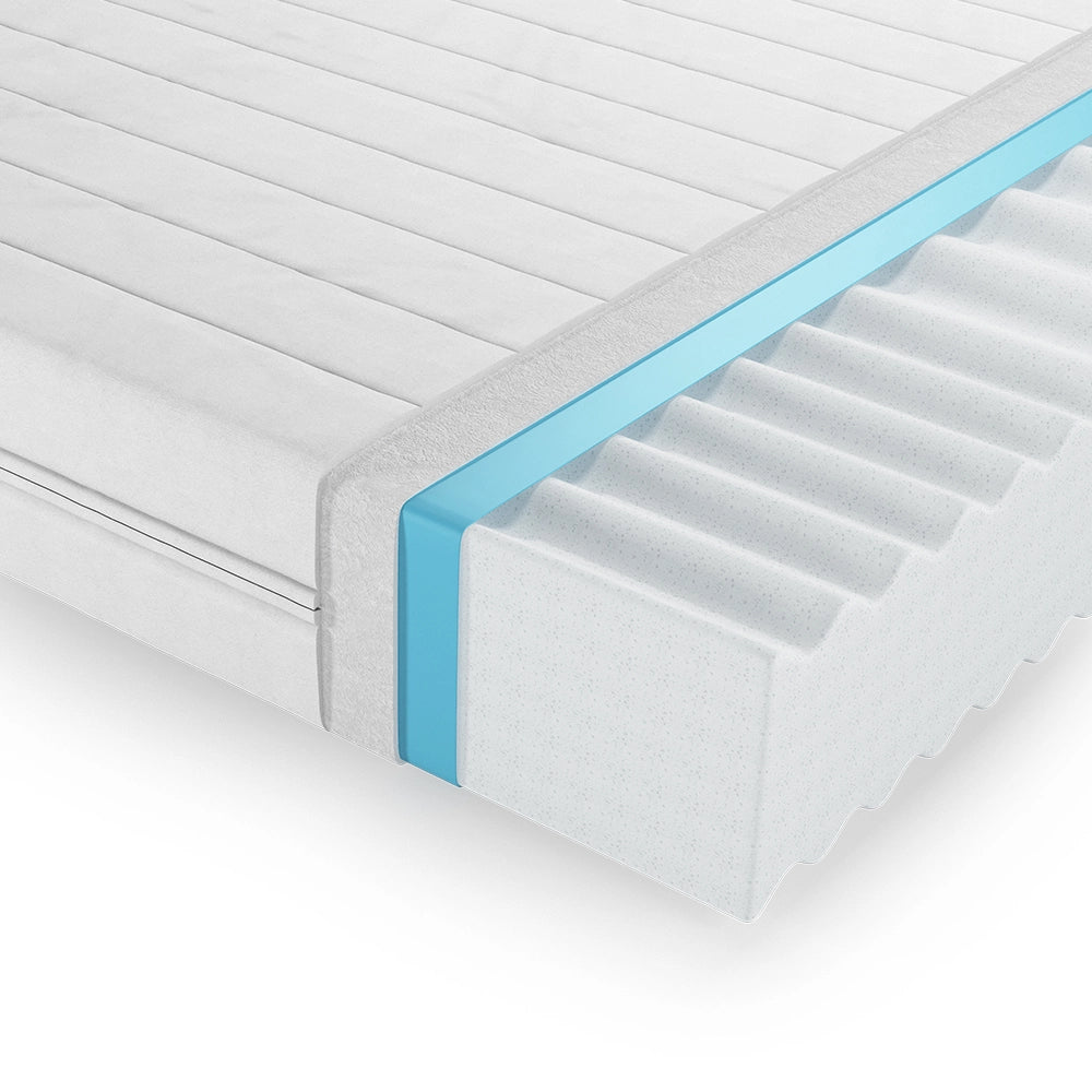 Vitalispa Materasso in schiuma fredda Bianco 80 x 200 cm H2 grado di durezza, 7 zone