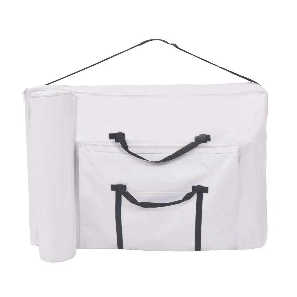 Lettino da massaggio pieghevole a 2 sezioni spessore 10 cm bianco 02_0001866