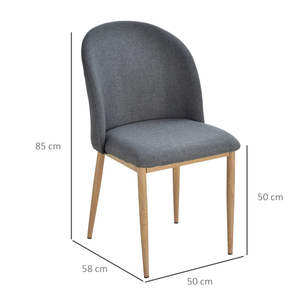Sedia da Pranzo ¨C Zephmum ¨C Grigio, Metallo, 50x58x85 cm