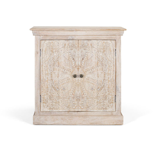 Credenza a due ante realizzata a mano in legno di mango