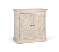 Credenza a due ante realizzata a mano in legno di mango