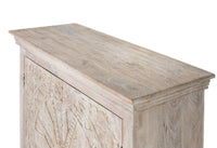 Credenza a due ante realizzata a mano in legno di mango