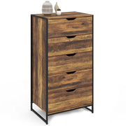 IDMarket - Cómoda HAWKINS de 5 cajones y 60 cm de diseño industrial