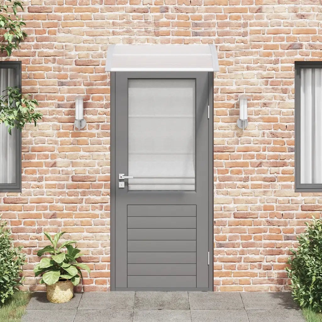 Pensilina per porta grigia e trasparente 100x75 cm in policarbonato CFW5920971