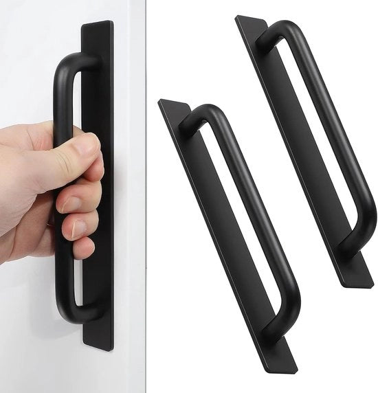 2 Pezzi di Maniglie Autoadesive - Maniglia di Finestra - Maniglia di Cassetto - Maniglia di Cassetto Slittante - Maniglia di Cassetto per Bagno - per porte dei cassetti, finestre e ante (5,83 pollici, nero)