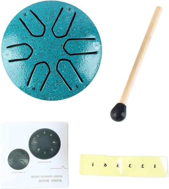 Ingresso Meditazione 6 Notti Staal Worry Free Tongtrommel Percussione per Meditazione e Yoga - Incluso Bastoncino - Accessori per Percussioni