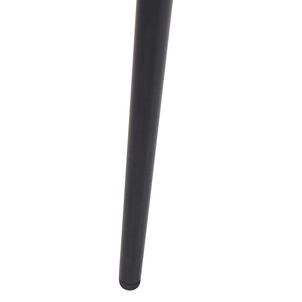 Tavolo da Pranzo Piano Effetto Cemento Gambe in Metallo Nero Rettangolare 120 x 80 cm per 4 Persone Stile Glamour Moderno