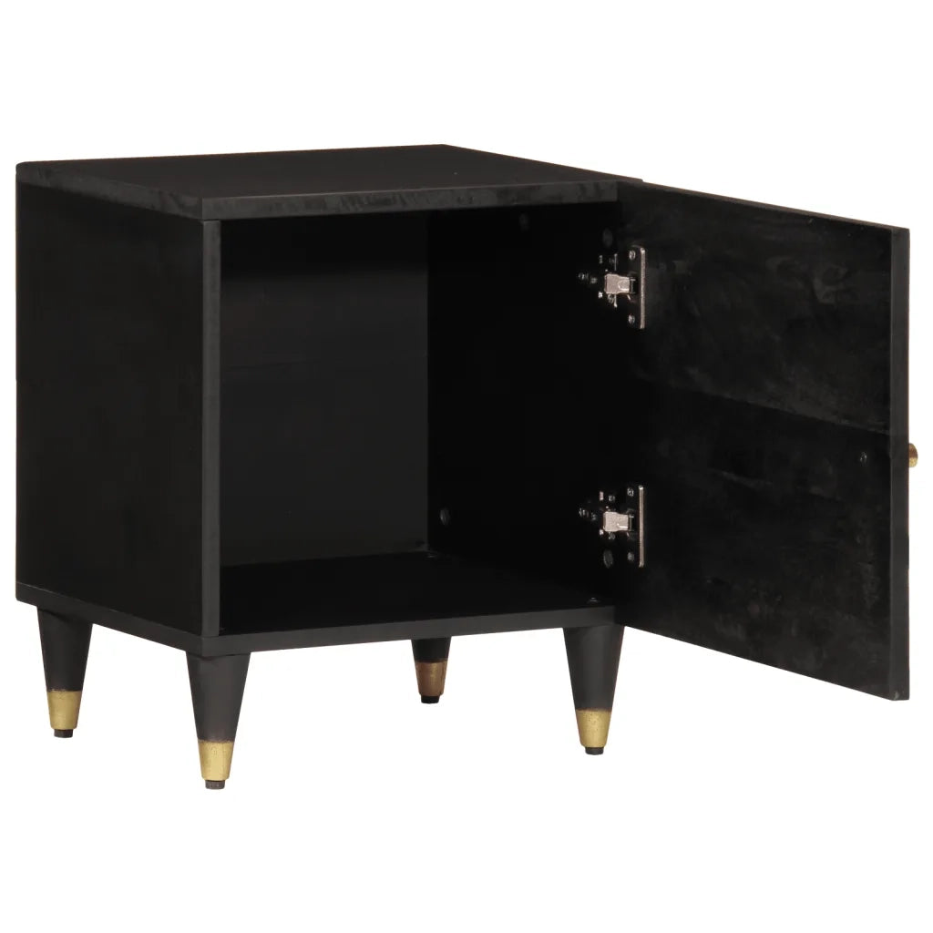 Comodini 2pz-Set di 2 Tavolino da notte 40x33x46 cm in Legno Massello di Mango 210256