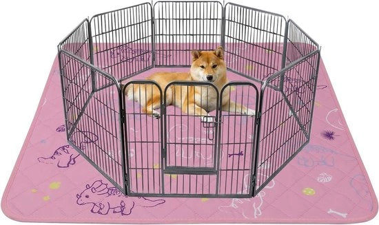 Set di pannelli di assorbimento idrorepellenti per gabinetti per cani - 2 pezzi - pannelli antiscivolo - pannelli di assorbimento veloci e lavabili - adatti per la formazione dell'igiene del cane - pannelli di assorbimento rossi a forma di dinosauro