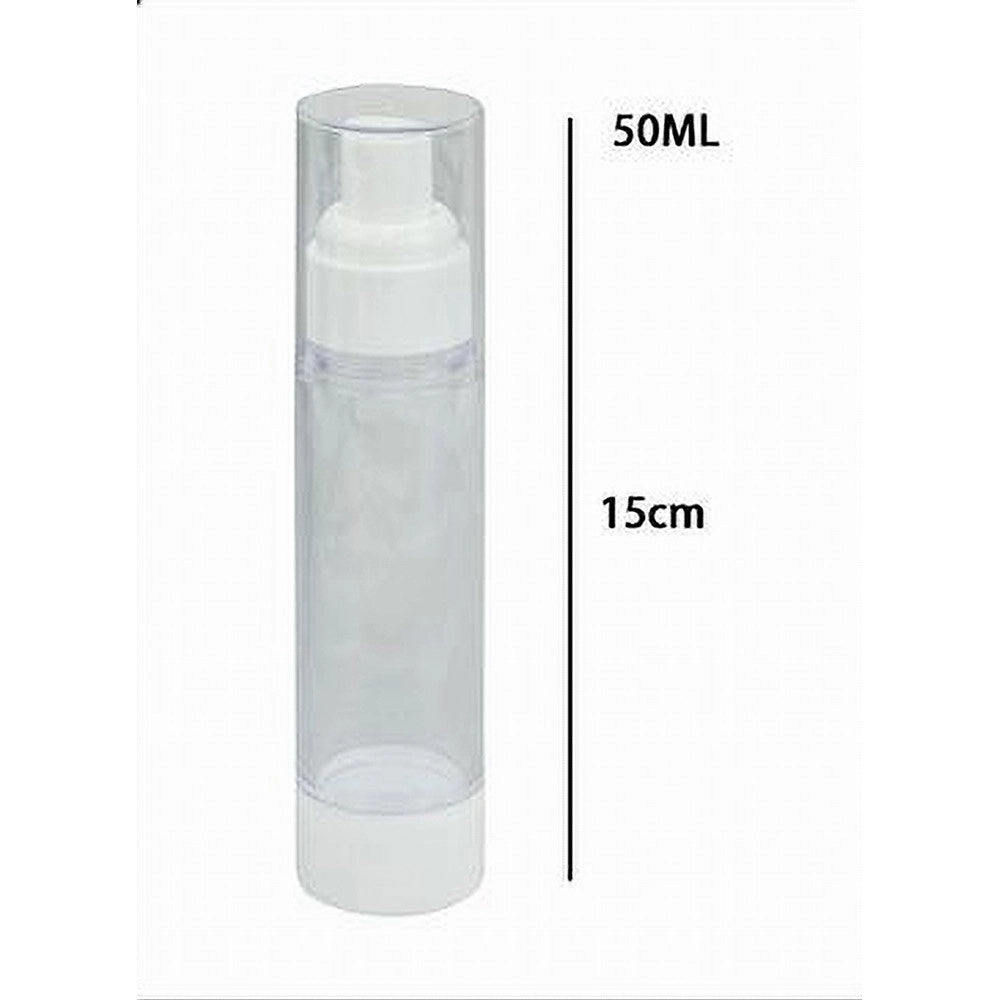 Trade Shop - Set 2pz Bottiglia Da Viaggio Vuota Flacone Per Pompa Airless A Spray 50 Ml 79405 -