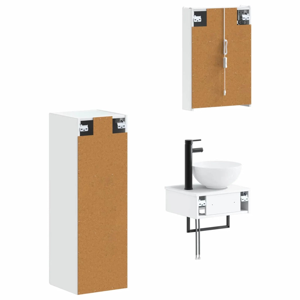 Set di Armadi da Bagno 4 pcs Bianco 43 x 11,5 x 60,5 cm 3407375