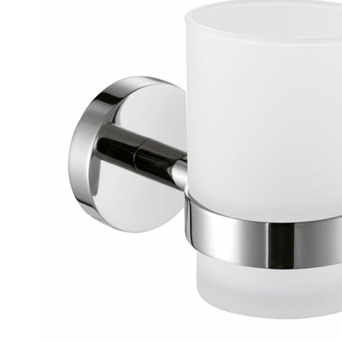 Bicchiere porta spazzolini serie shell - fissaggio ad incollo o con viti