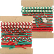 Bande di capelli boho per donne e ragazze - retini elastici a forma di coda di cavallo - fascette di capelli con perle - tema natalizio.