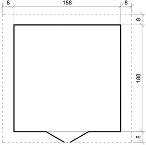 TIMBELA M309 Casetta da Giardino in Legno per Esterni - A200x204x204cm/3.53 m2