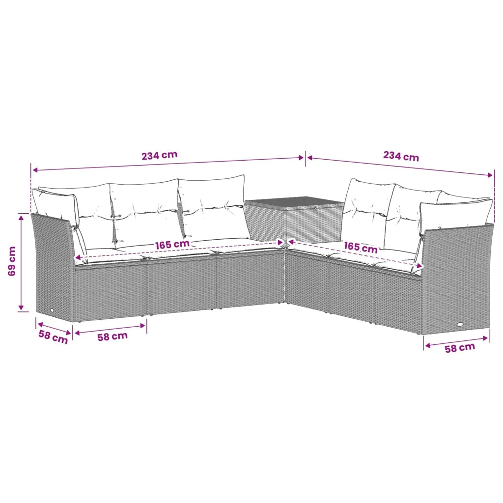 Set di divani 7 pcs Grigio chiaro e grigio scuro 3448772