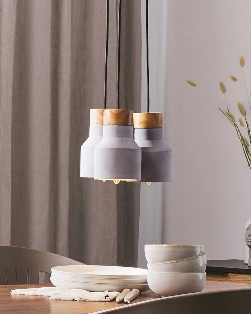 Lampada da soffitto a 3 punti luce in color grigio e marrone Industriale moderno