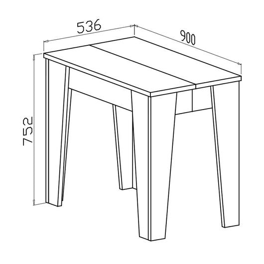 CONSOLLE A SPILLO 53/305X90XH75CM LARICE BIANCO