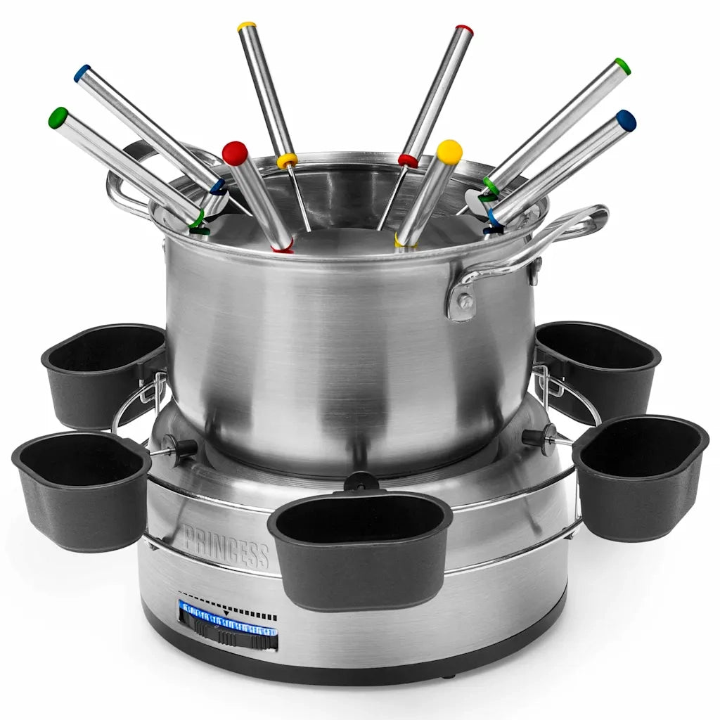 Princess Set Fonduta per Famiglie 800 W Acciaio Inossidabile Grigio 426538