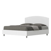 Letto Matrimoniale 160x190 cm struttura bianco frassino testata Antilia - Bianco,Similpelle,Con rete