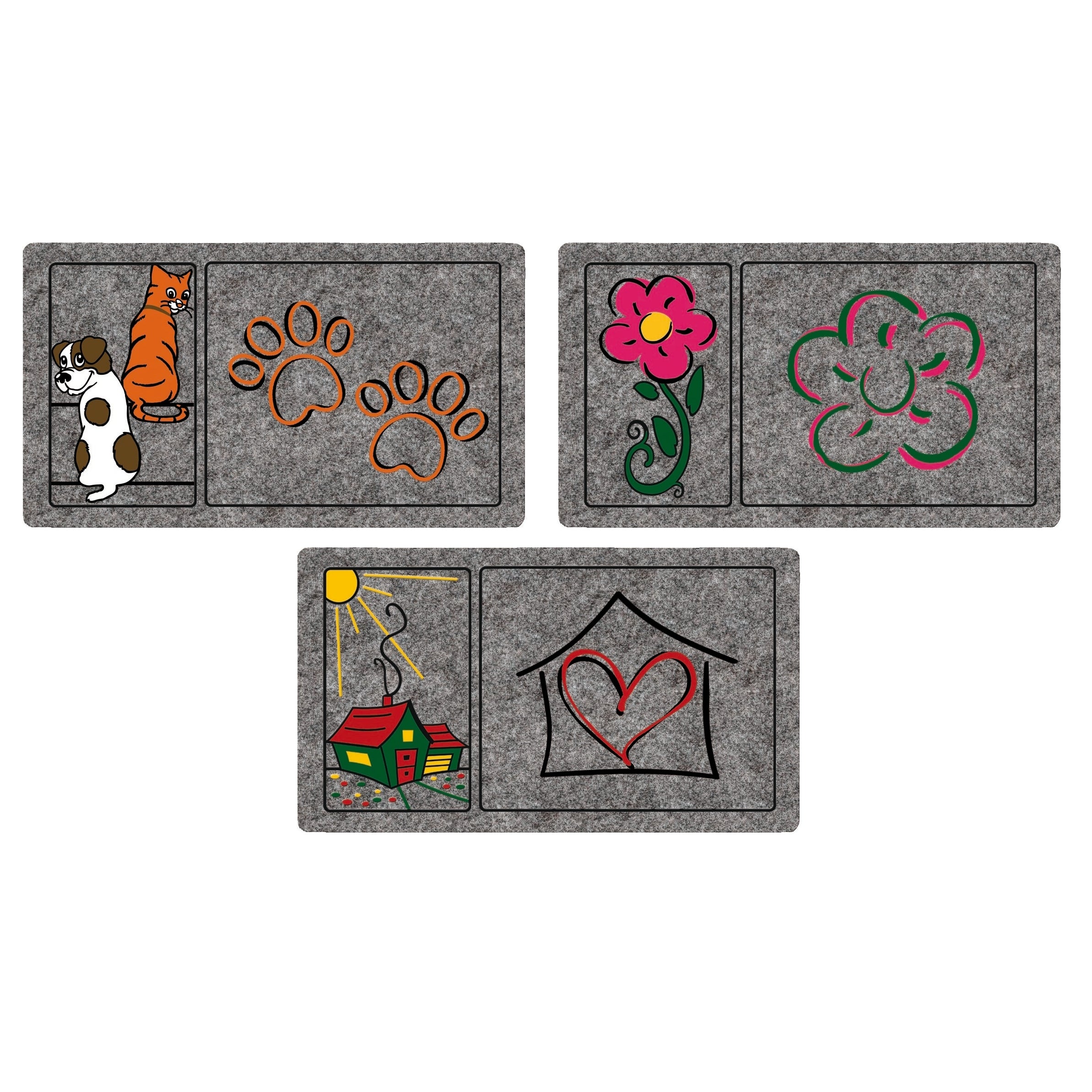 ZERBINO GRAFIC 40X70CM GRIGIO