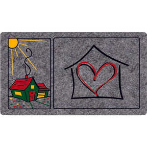 ZERBINO GRAFIC 40X70CM GRIGIO