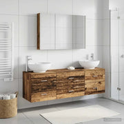 Set di mobili per il bagno 4 pcs Legno antico 3406949