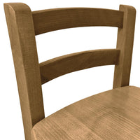 Sgabello alto da bar in legno h 67cm con seduta in massello noce chiaro