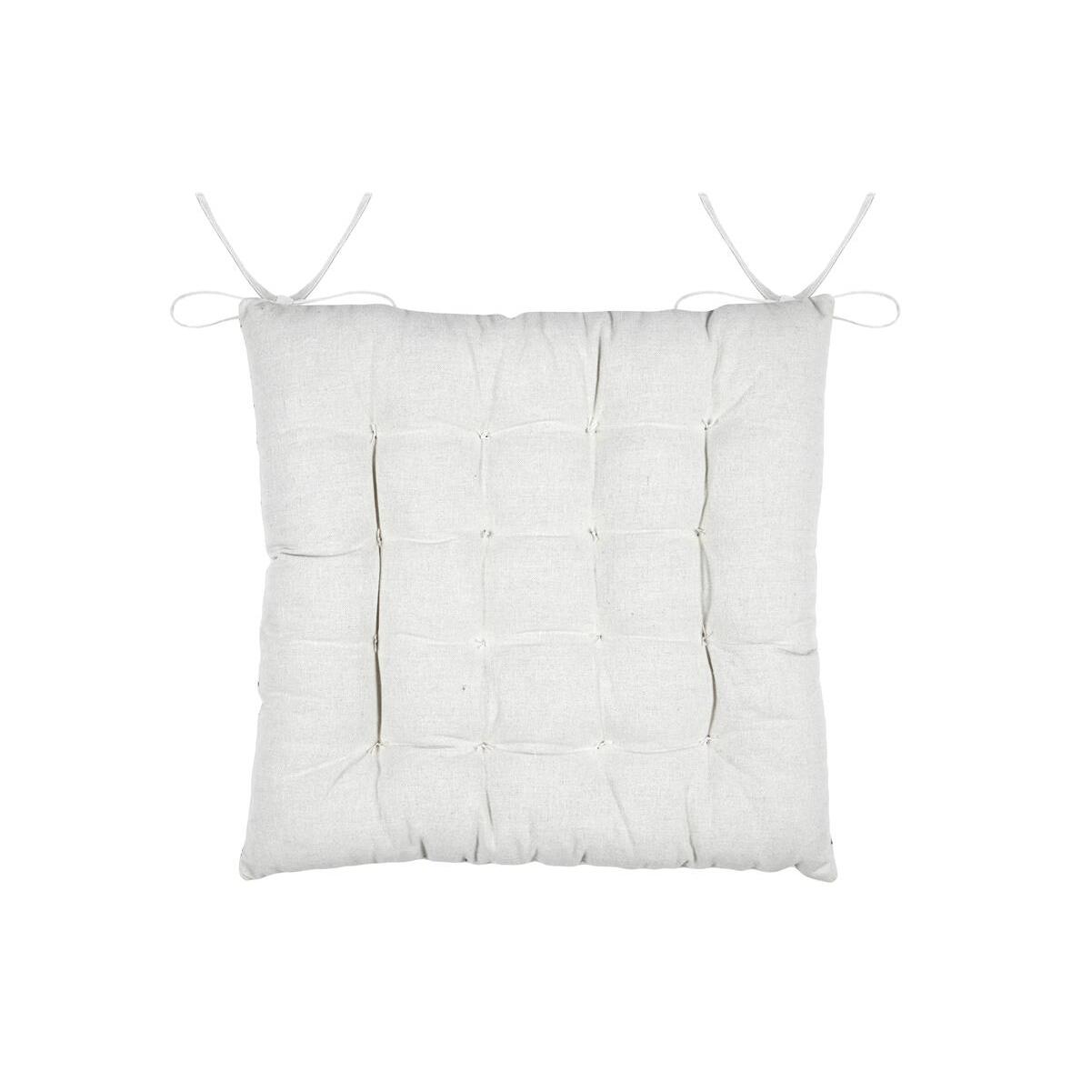 CUSCINO GALETTE CLARINE 38X38CM ECRU'.