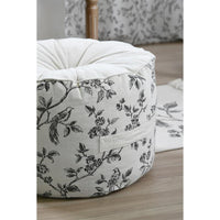 POUF CLARINE D.40XH30CM ECRU'.