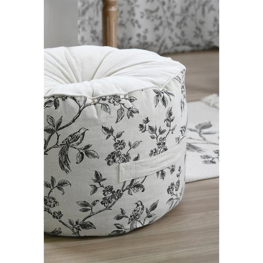 POUF CLARINE D.40XH30CM ECRU'.